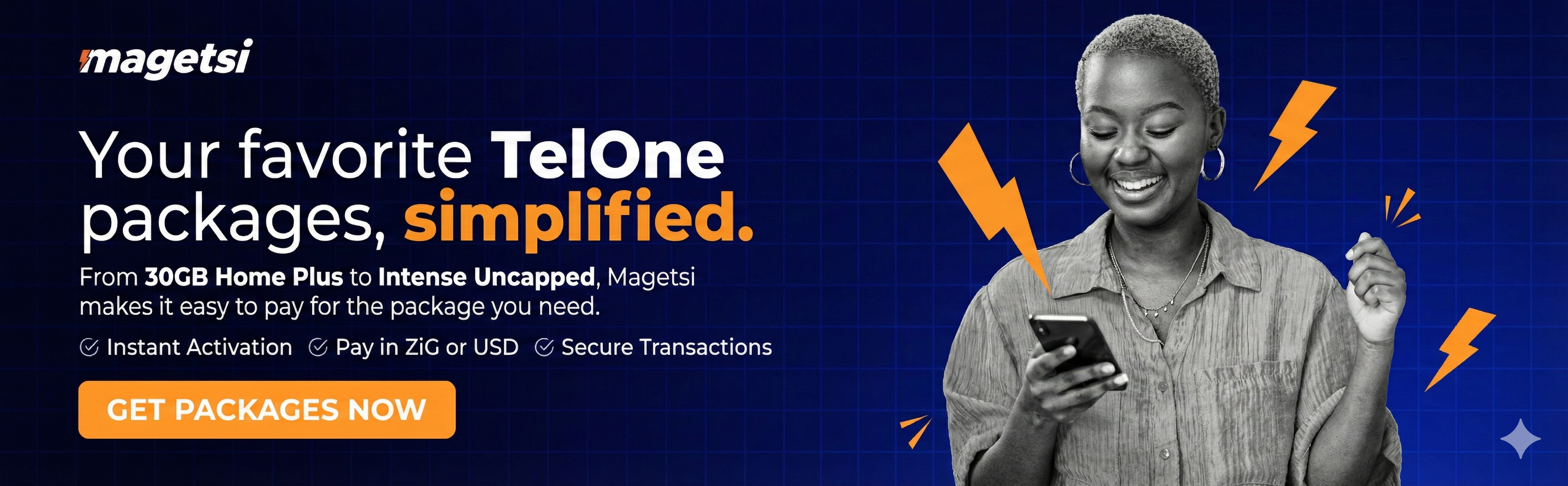 Buy TelOne Packages on Magetsi