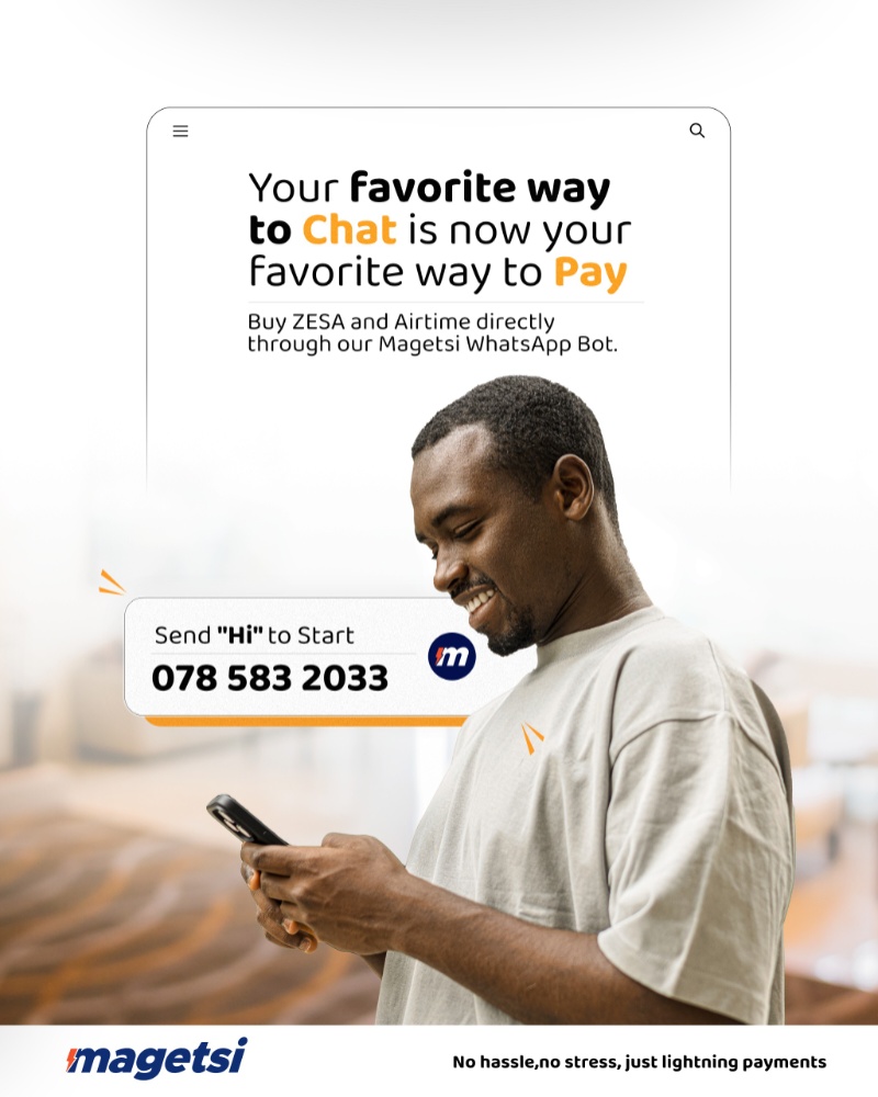 Buy ZESA, Airtime, and Bundles on WhatsApp with Magetsi